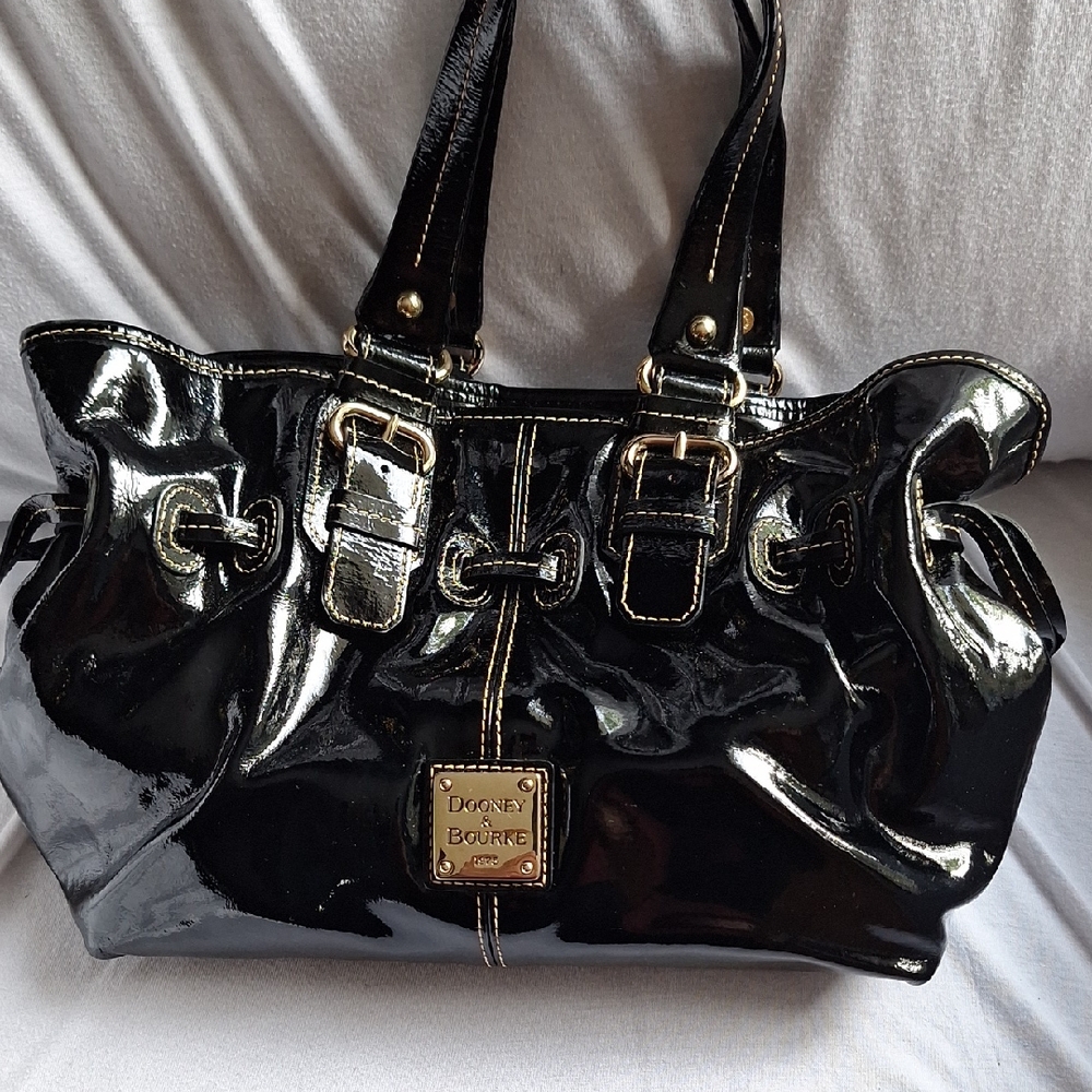 Dooney & Bourke Shiny Black Satchel